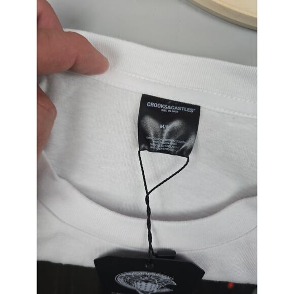 Crooks & Castles White Graphic T-Shirt Size Medium NWT - Picture 11 of 11